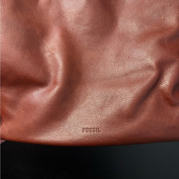 Fossil Dark Brown Leather Tote - Picture 3 of 4